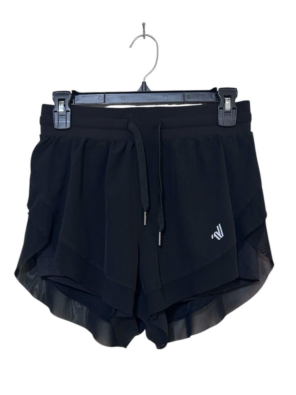 Varsity Spirit Black Double-Layer 2-in-1 Mesh Running Shorts - Size Small